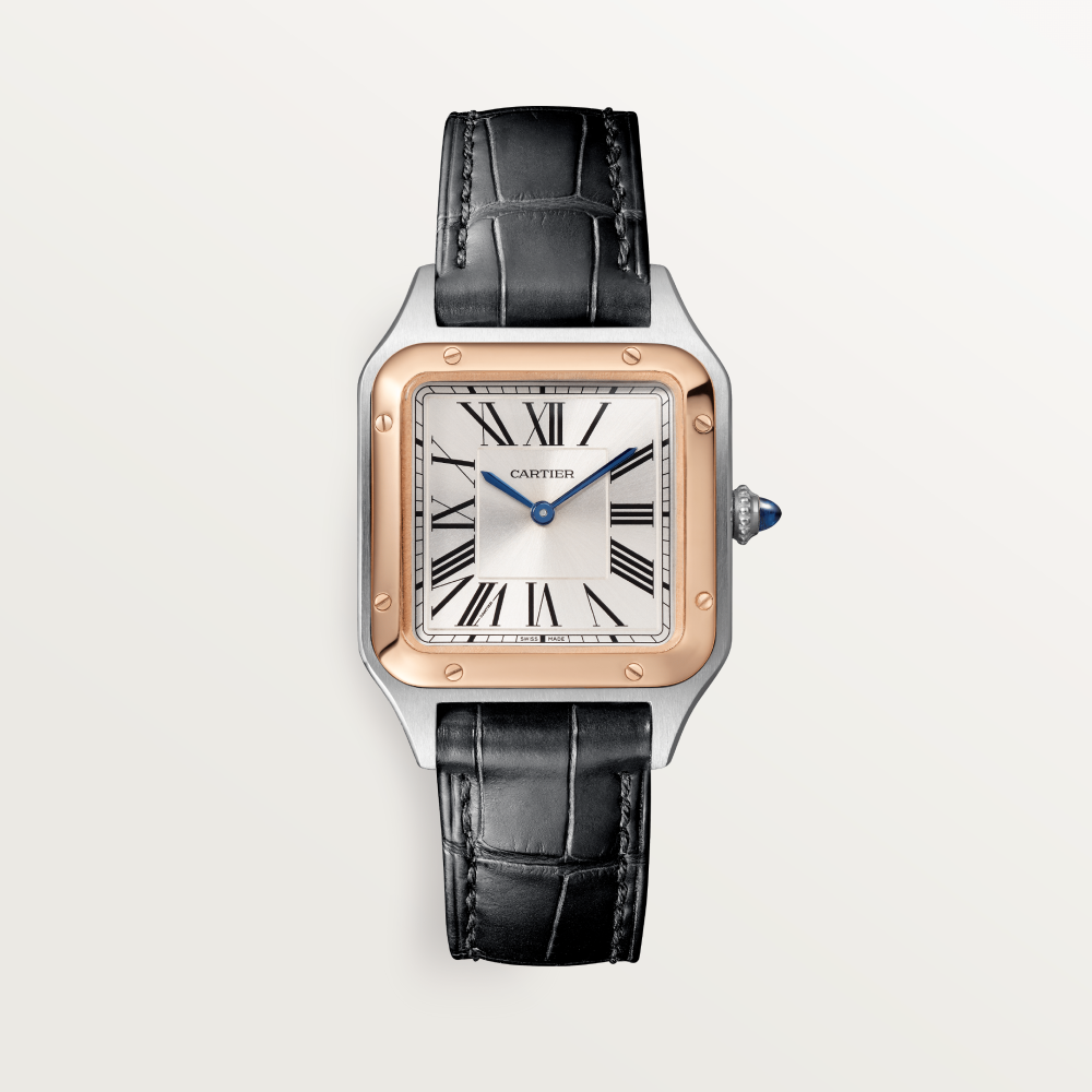 SANTOS-DUMONT Watch Small Model Rose Gold - Steel Quartz--GaiYalun