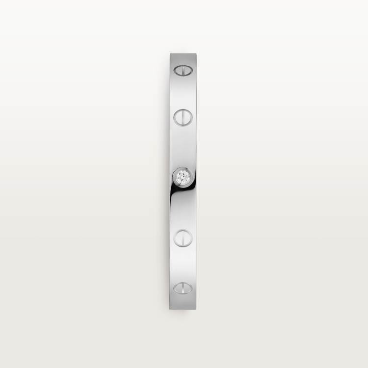 LOVE bracelet set with 1 diamond 18K white gold--GaiYalun