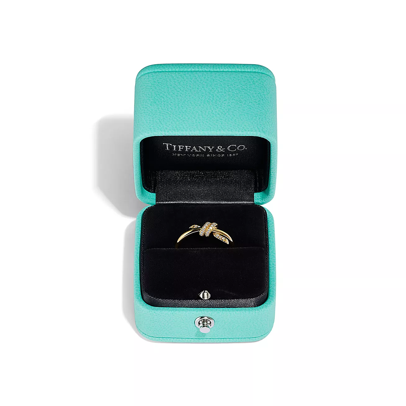 Tiffany Knot ring 18K Yellow Gold with Diamonds--GaiYalun