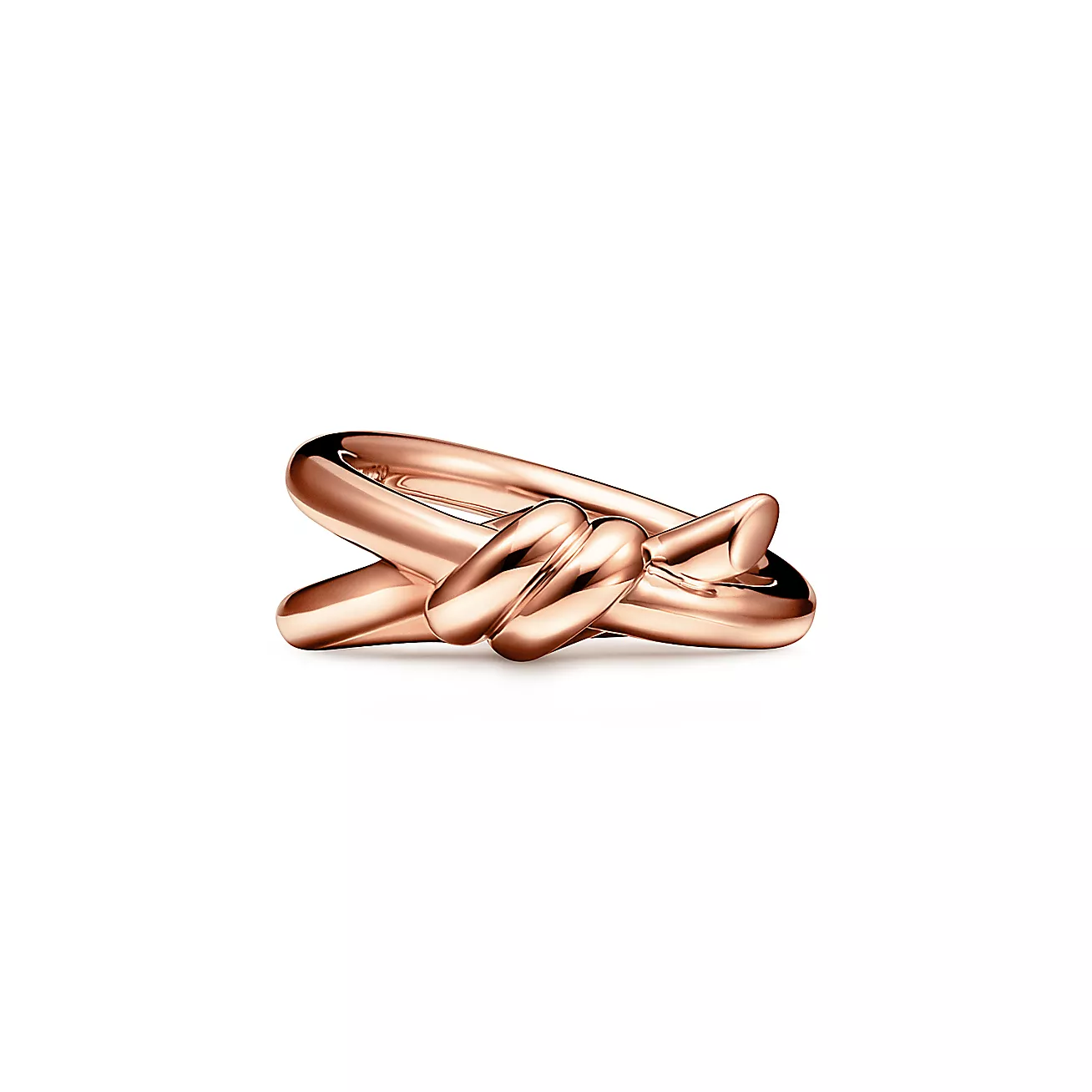 Tiffany Knot double row ring 18K rose gold--GaiYalun