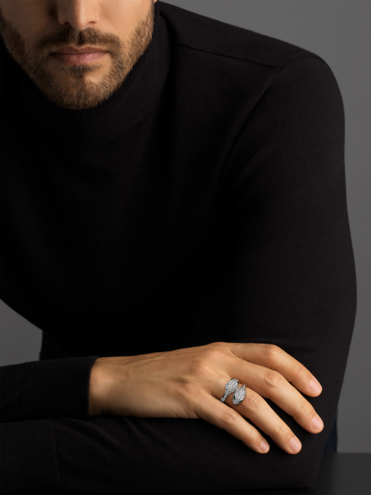 SERPENTI SEDUTTORI Glittered Snake Shadow Ring--GaiYalun