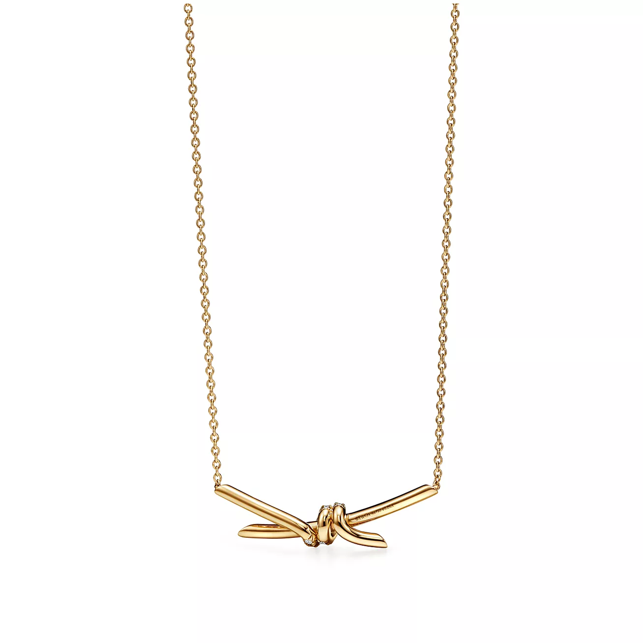 Tiffany Knot 18K Yellow Gold with Diamonds--GaiYalun