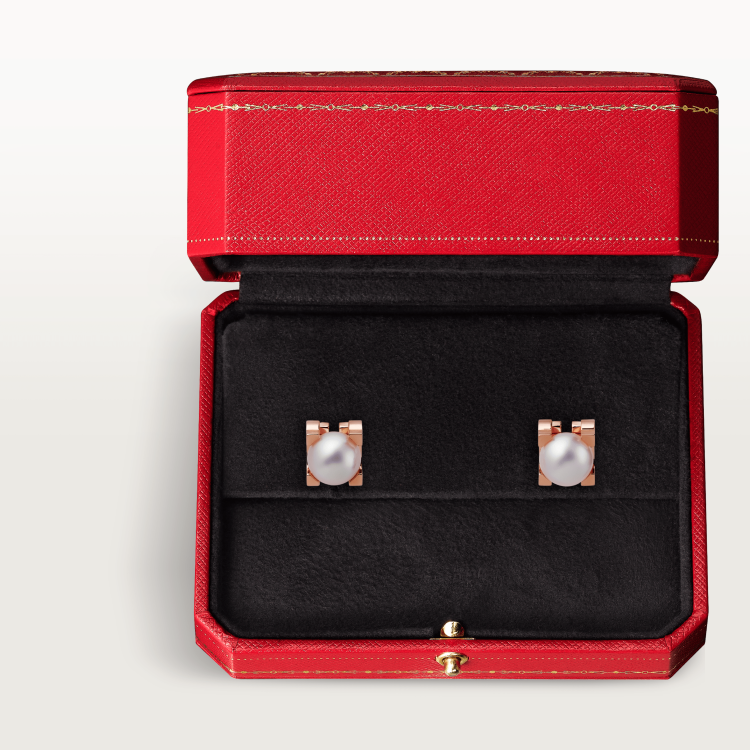 C DE CARTIER EARRINGS 18K ROSE GOLD--GaiYalun