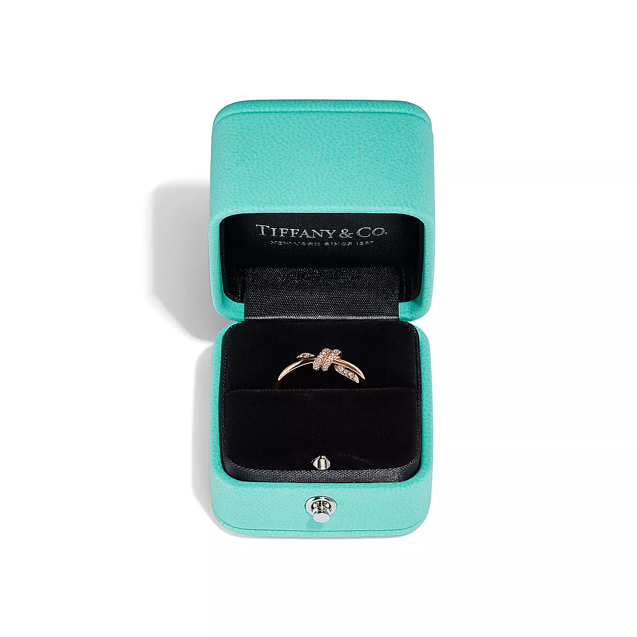 Tiffany Knot ring 18K Rose Gold with Diamonds--GaiYalun