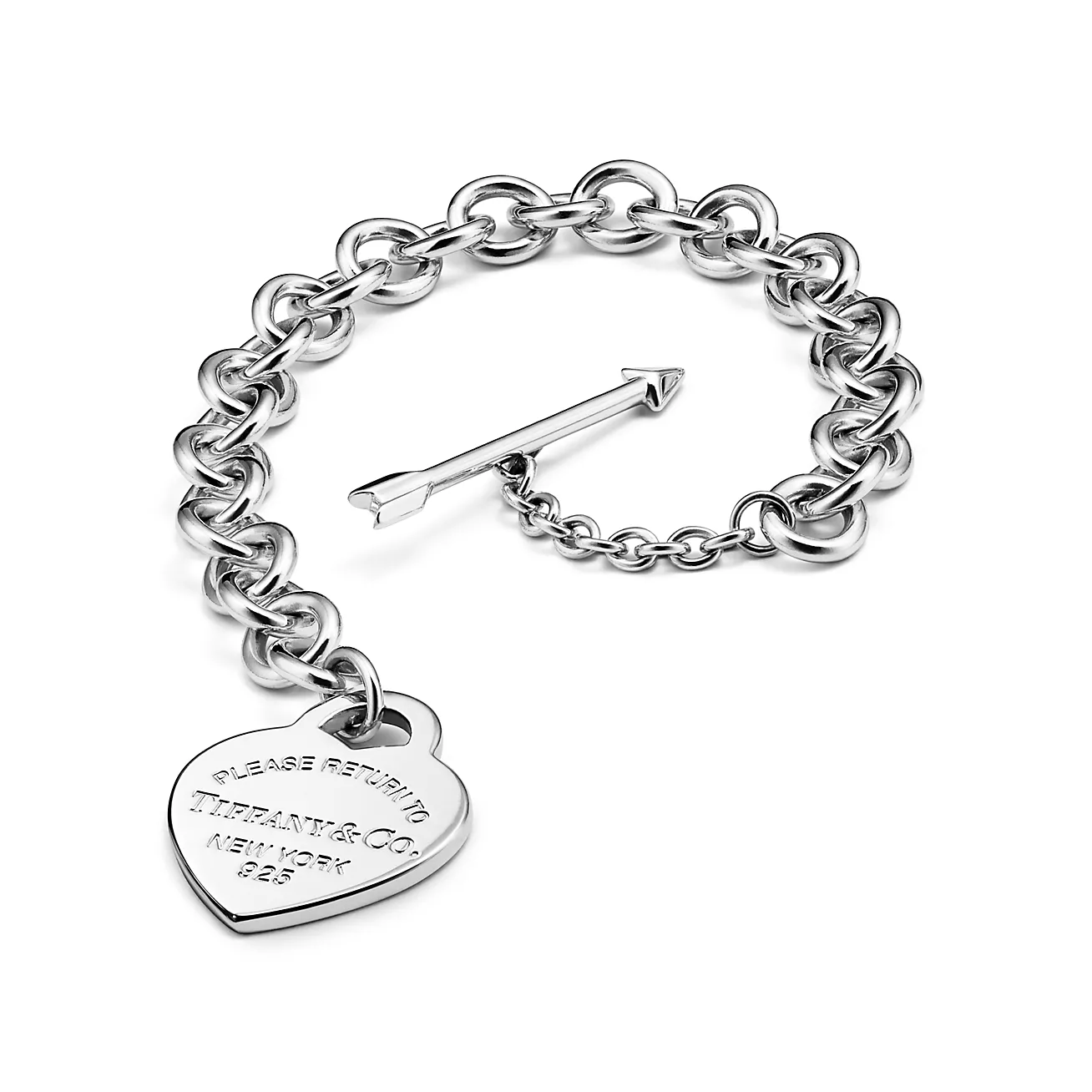 Lovestruck Heart Tag Bracelet sterling silver, medium--GaiYalun