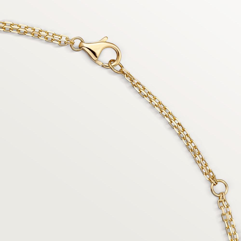 LOVE necklace with 2 diamonds 18K yellow gold--GaiYalun