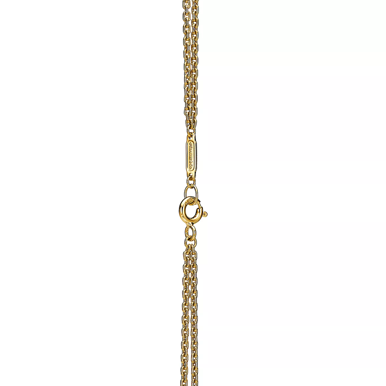 chain link necklace 18K Yellow Gold Paved with Diamonds--GaiYalun