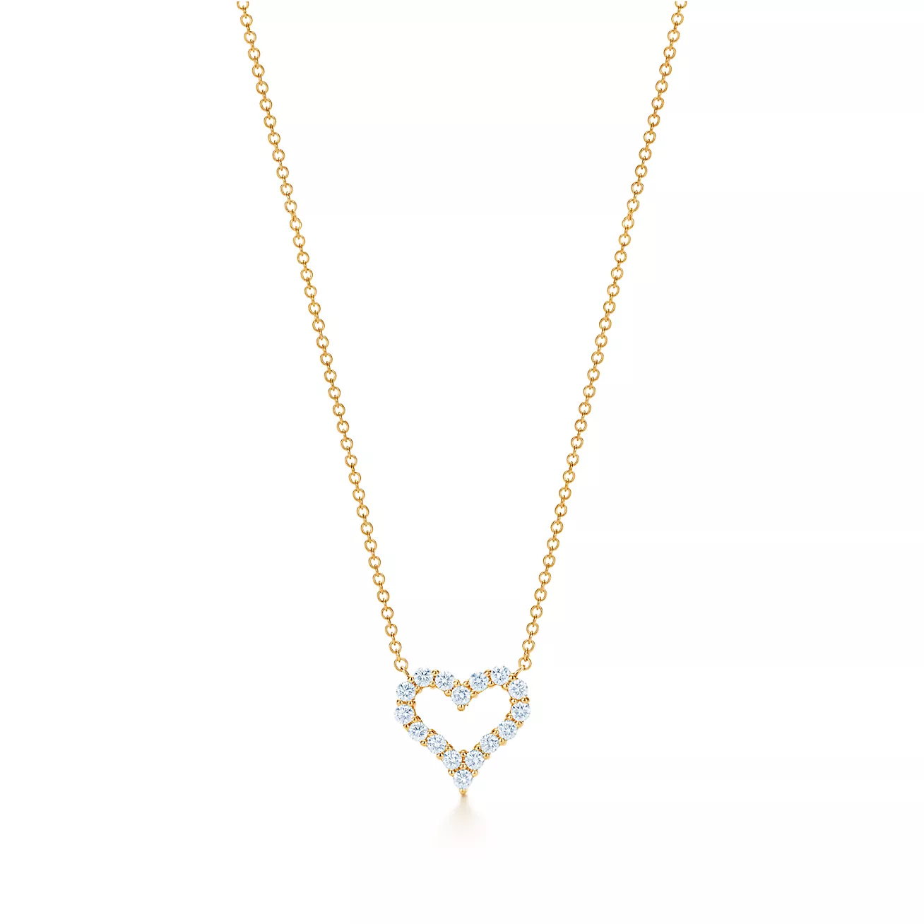 Heart Shaped Diamond Necklace--GaiYalun