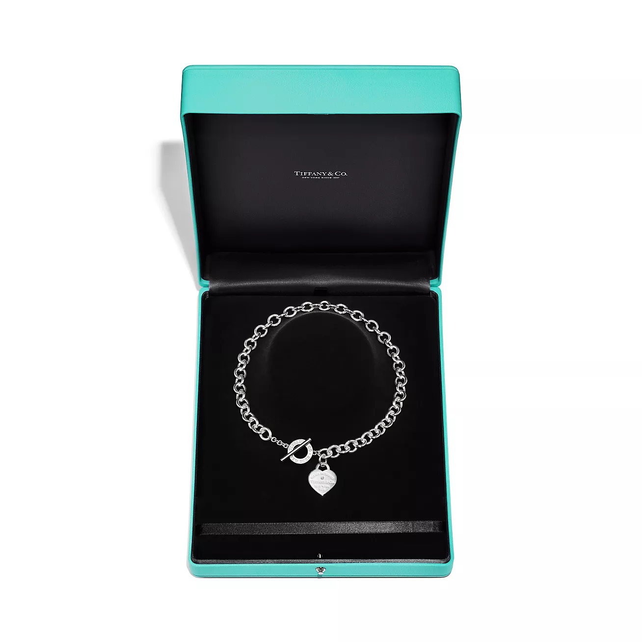 Heart Tag Necklace sterling silver diamond--GaiYalun