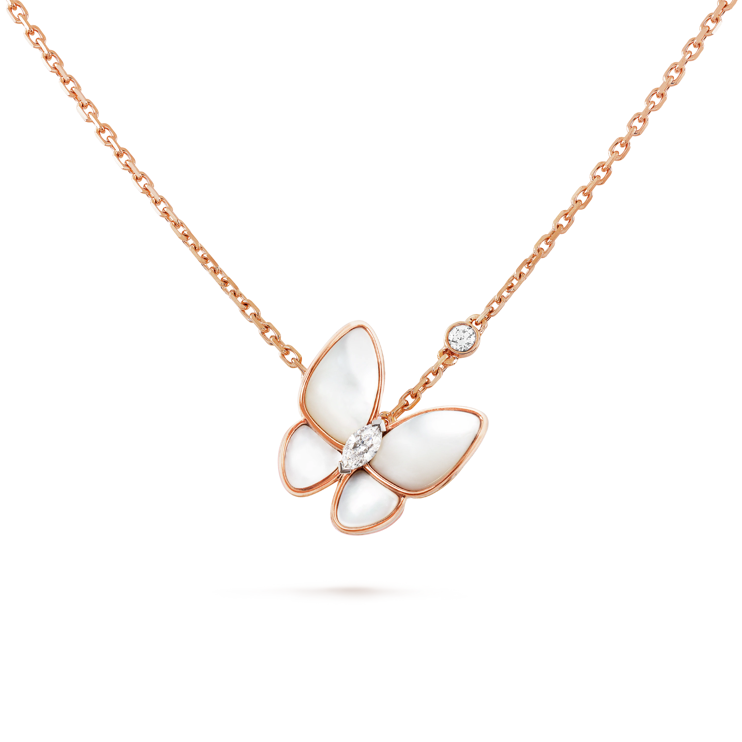 Van Cleef & Arpels Two Butterfly Pendant Necklace--GaiYalun