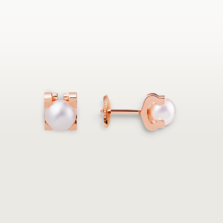 C DE CARTIER EARRINGS 18K ROSE GOLD--GaiYalun