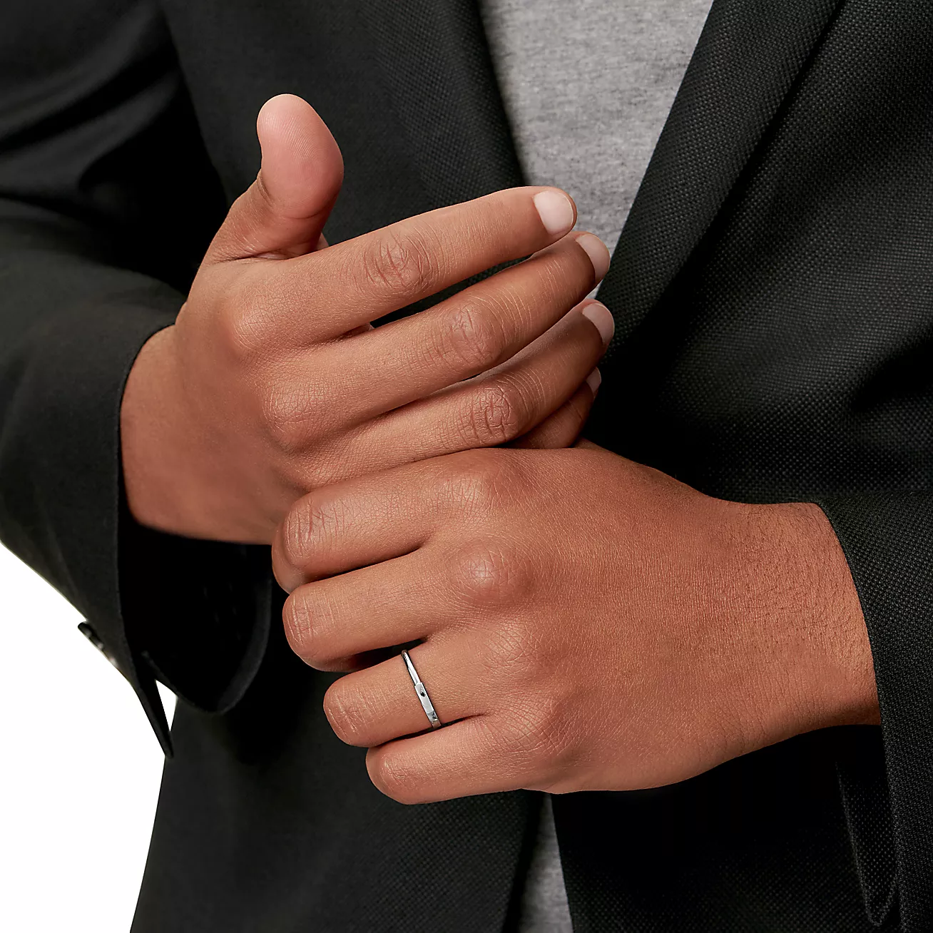 Tiffany Lock ring 18K white gold--GaiYalun