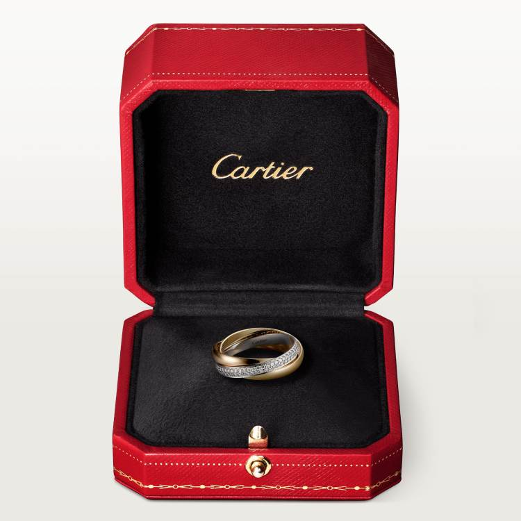 TRINITY ring, small model 18K white gold, 18K yellow gold, 18K rose gold--GaiYalun