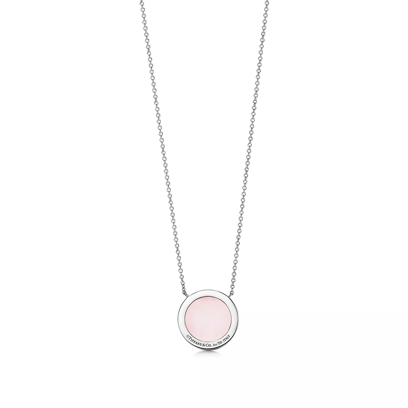 Global Limited Edition Pink Opal Diamond Necklace 18K white gold--GaiYalun