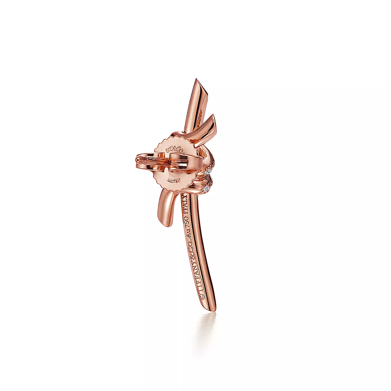 earrings 18K Rose Gold with Diamonds--GaiYalun