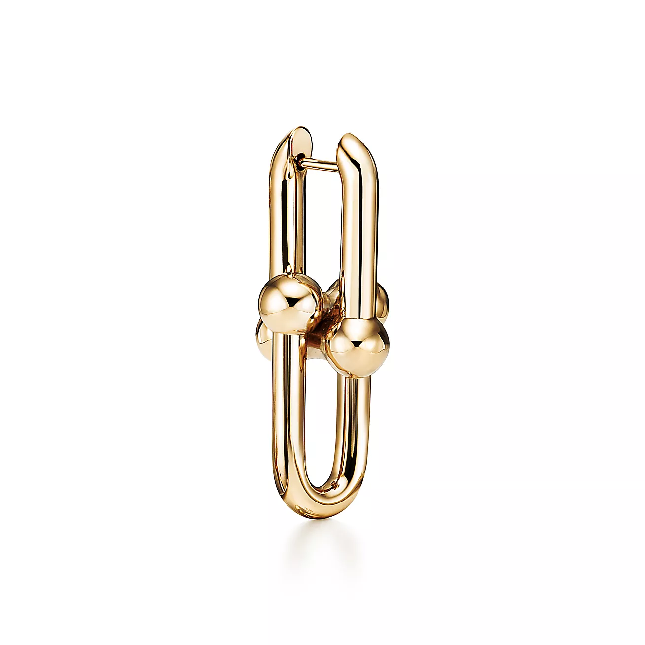 Large Chain Link Earrings 18K gold--GaiYalun