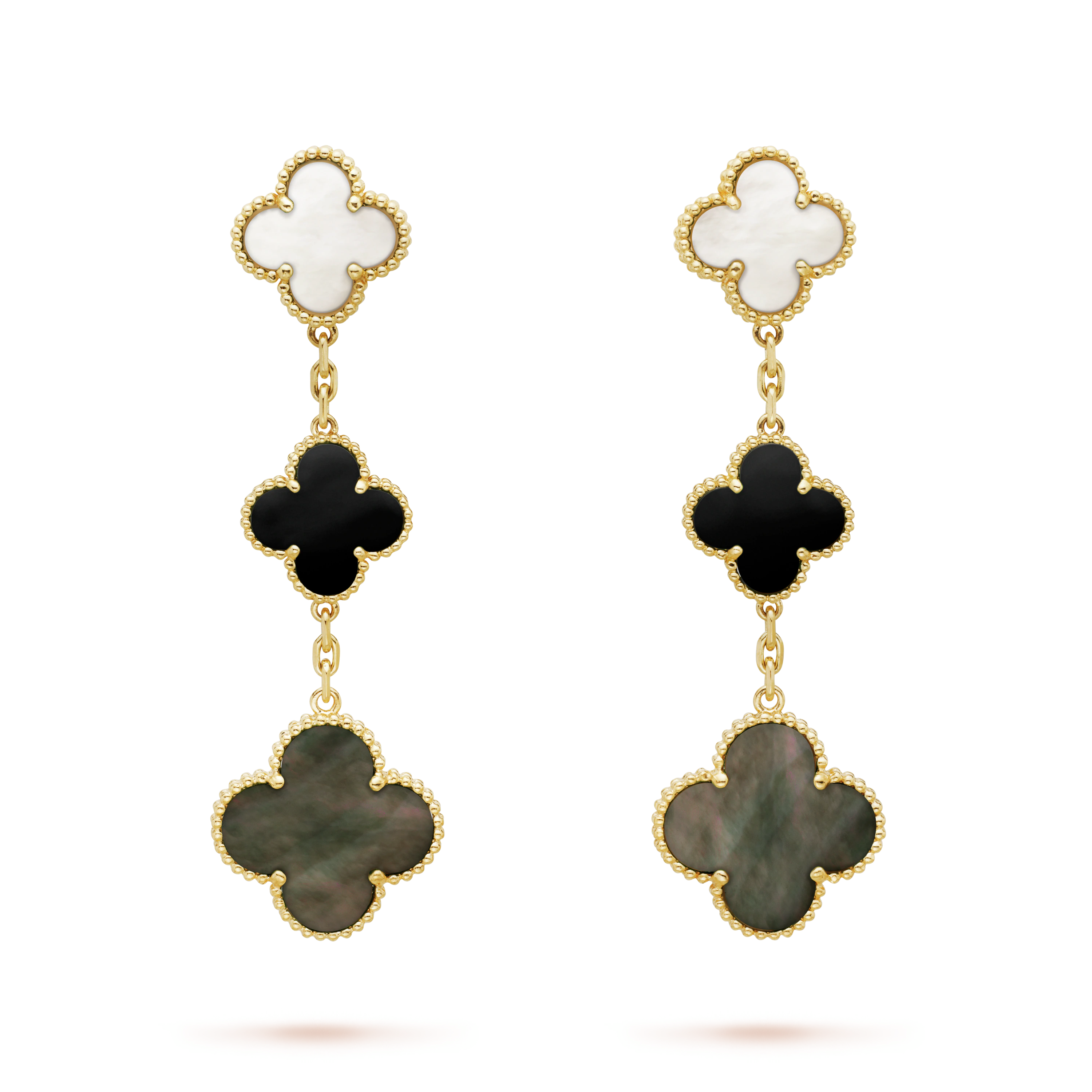 Van Cleef & Arpels Magic Alhambra earrings, 3 motifs--GaiYalun