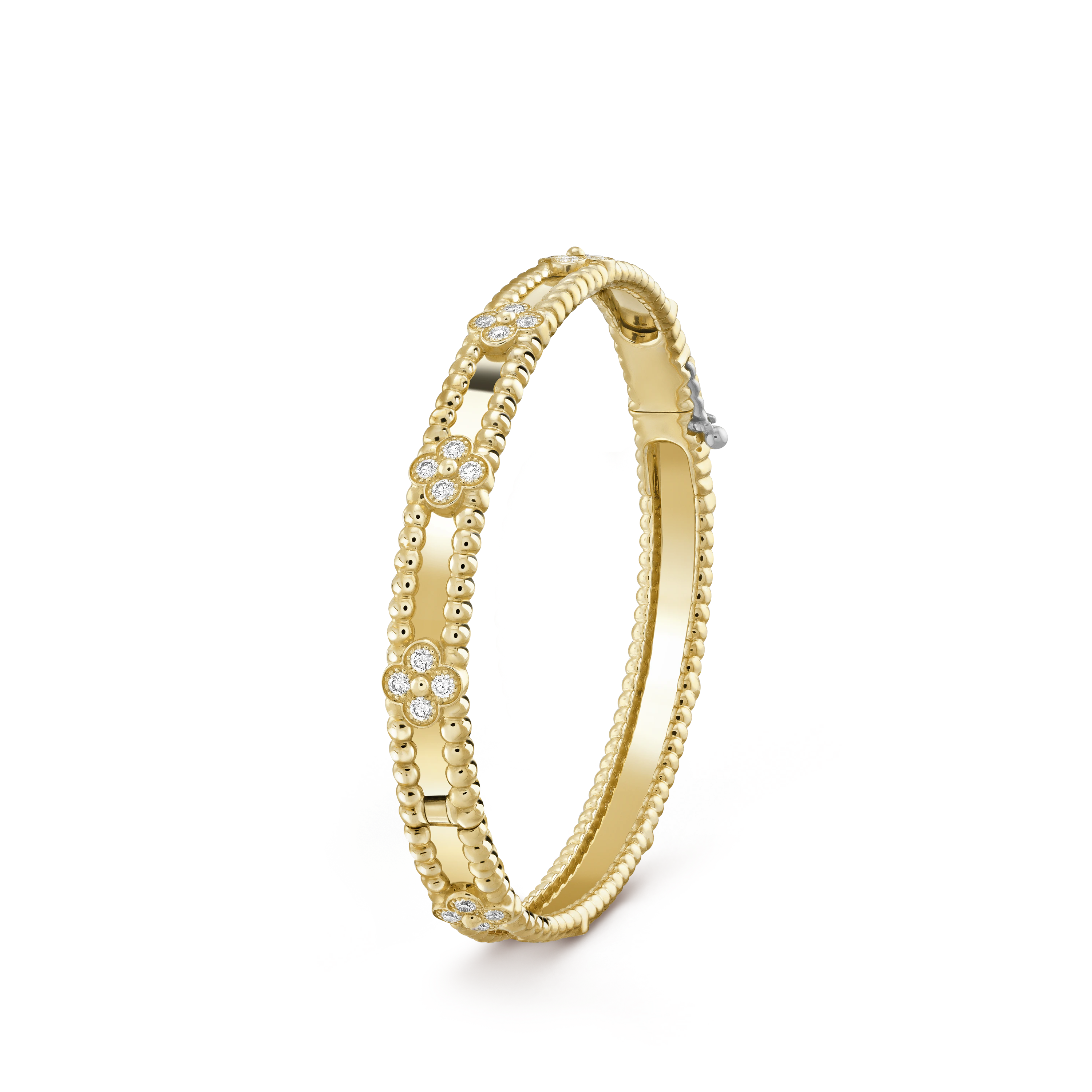 Van Cleef & Arpels Perlée sweet clovers bracelet, extra small model--GaiYalun