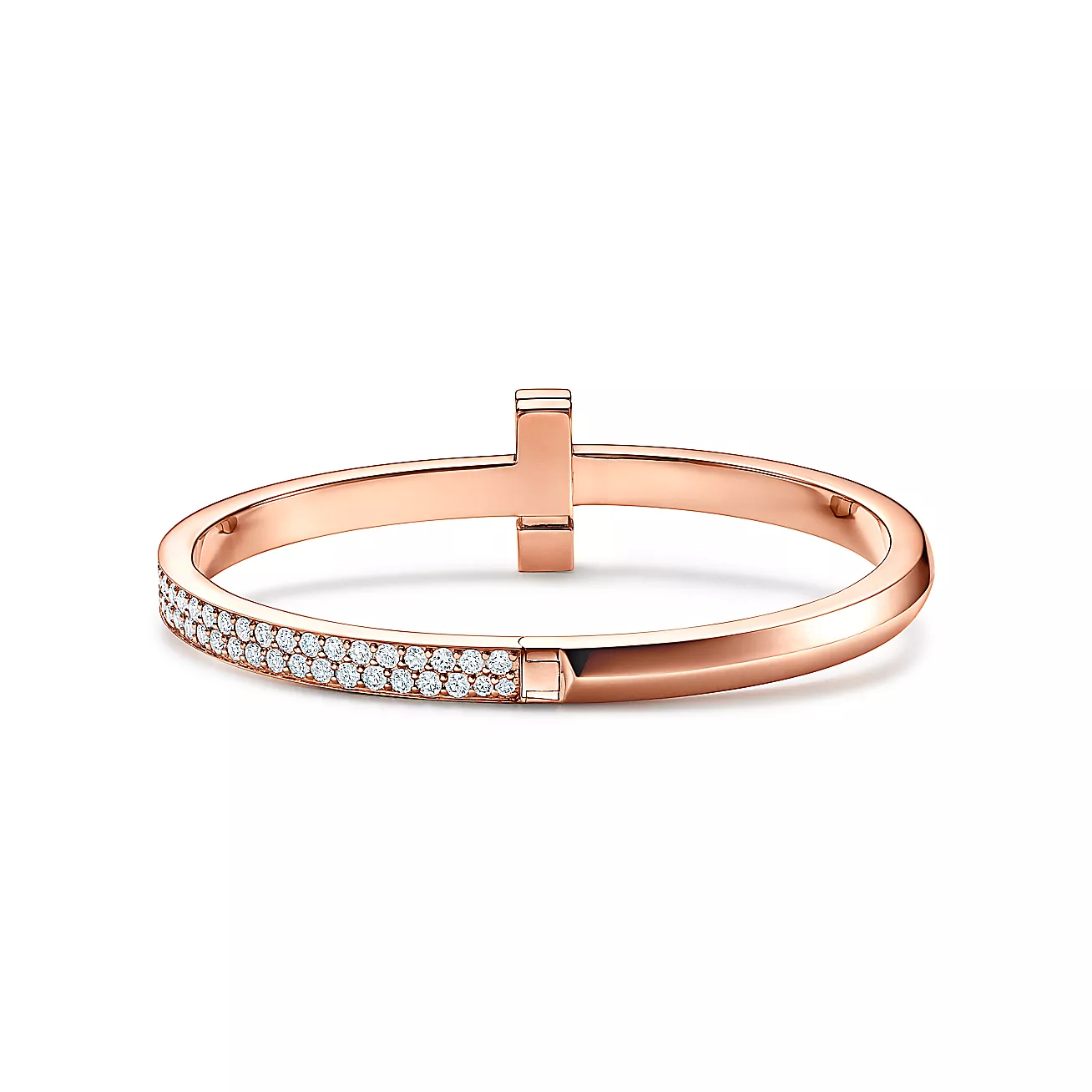 T1 hinged bracelet 18-karat rose gold, wide--GaiYalun