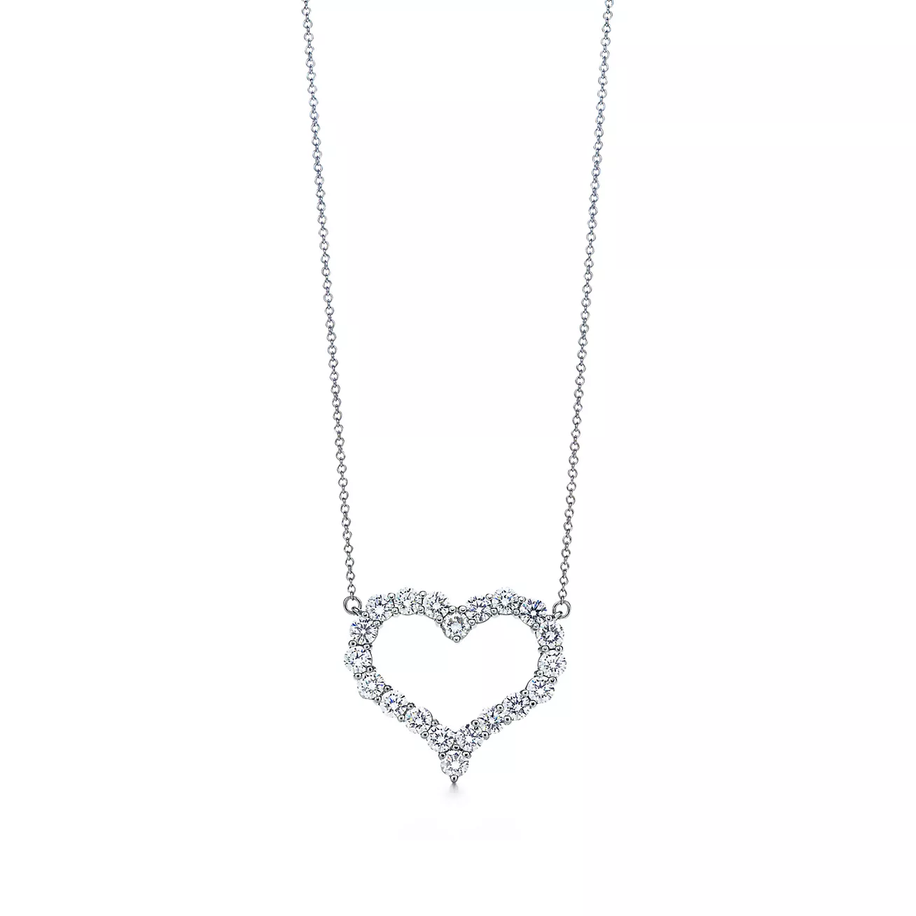 Heart Shaped Diamond Necklace--GaiYalun