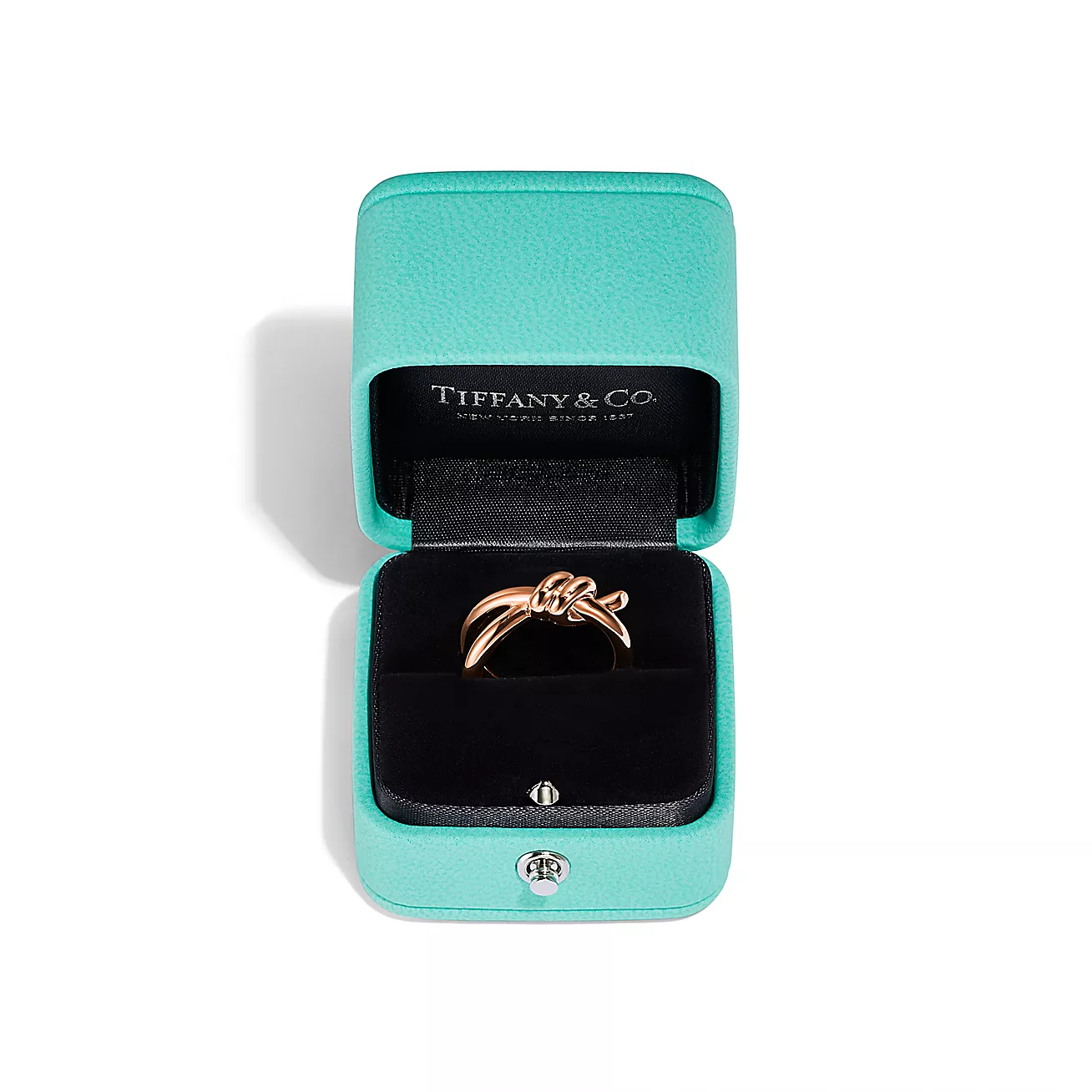 Tiffany Knot double row ring 18K rose gold--GaiYalun