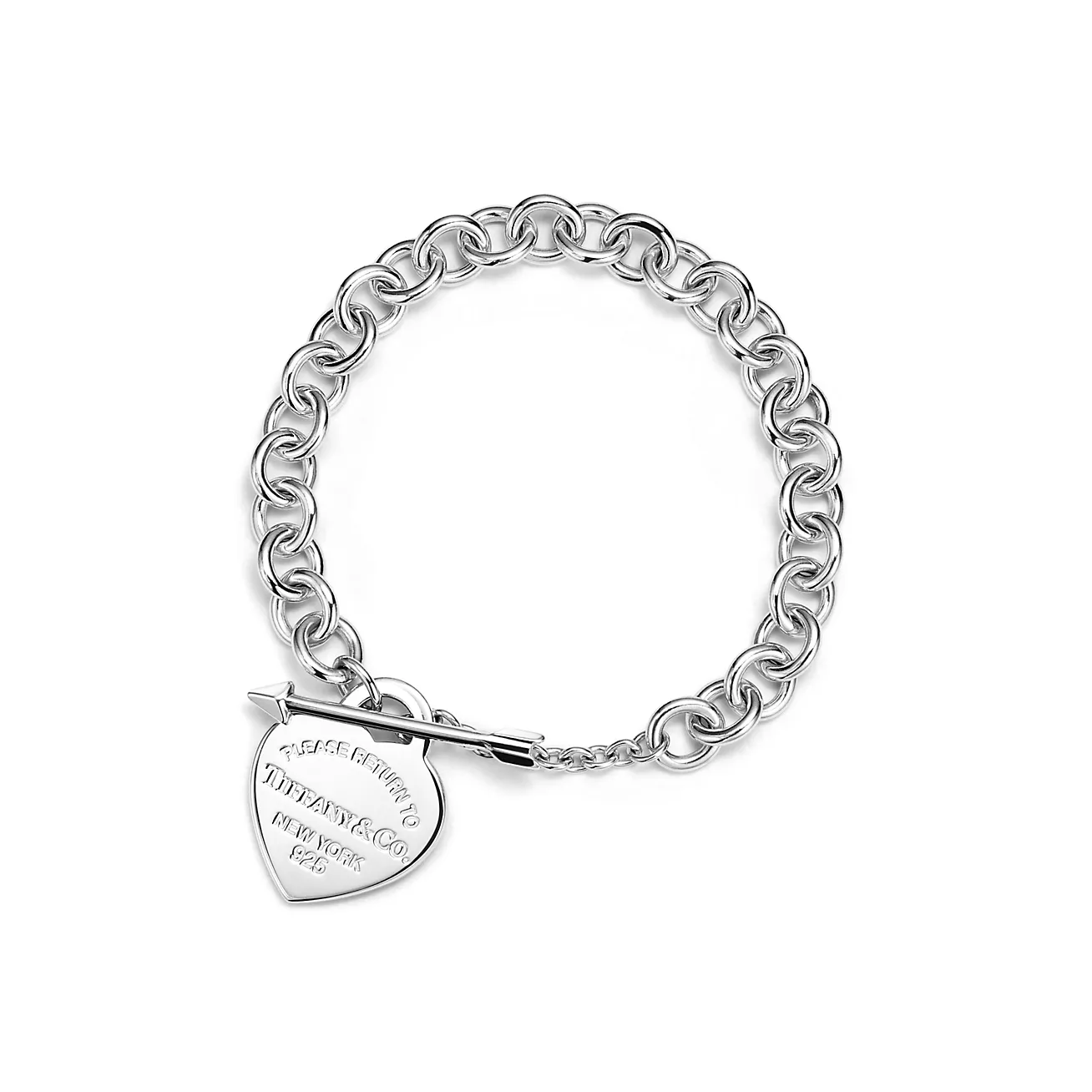 Lovestruck Heart Tag Bracelet sterling silver, medium--GaiYalun