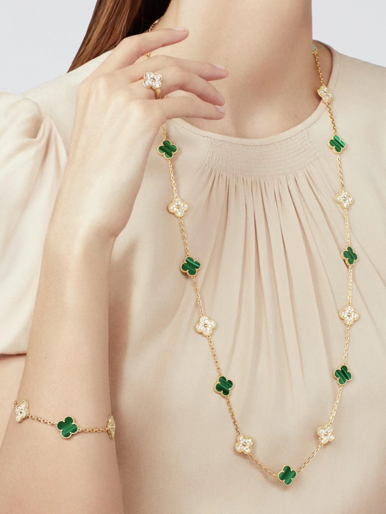 Van Cleef & Arpels Vintage Alhambra long necklace, 20 motifs--GaiYalun