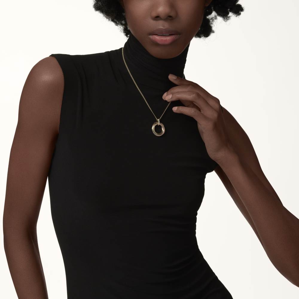 TRINITY necklace 18K white gold, 18K yellow gold, 18K rose gold--GaiYalun