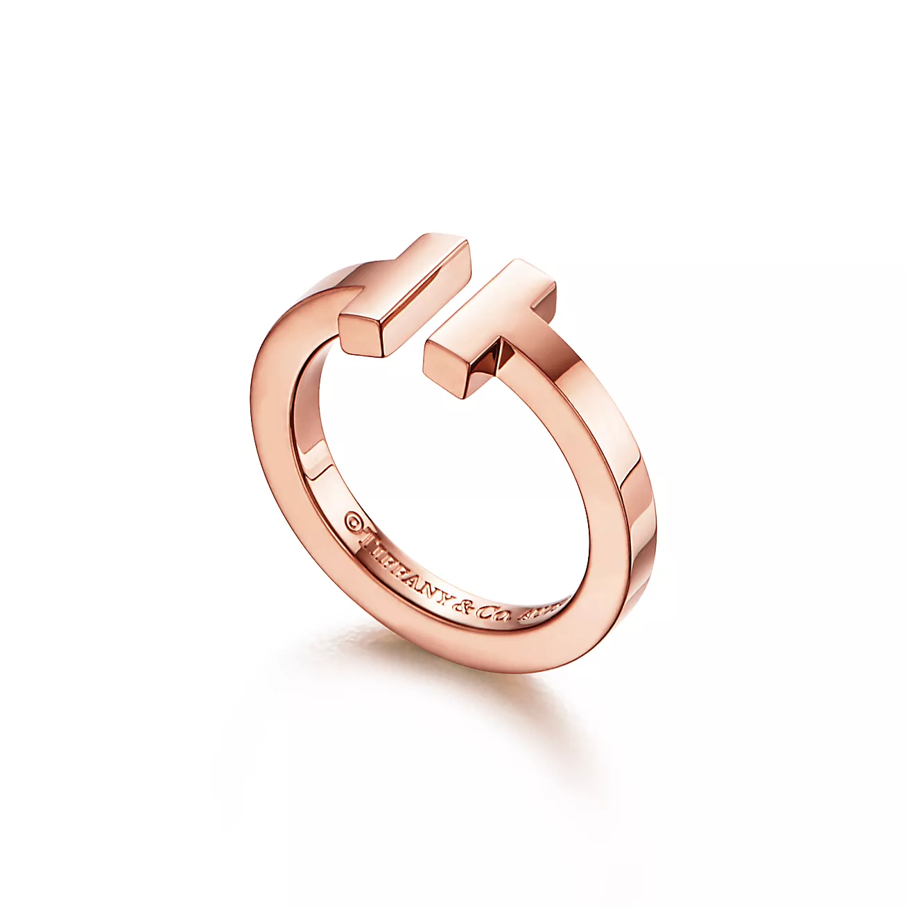 Tiffany T square ring 18K rose gold--GaiYalun