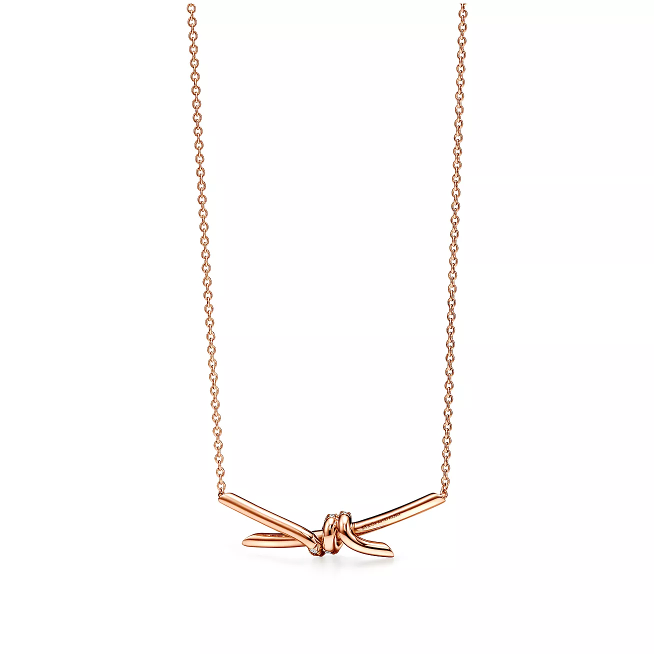 necklace 18K Rose Gold with Diamonds--GaiYalun