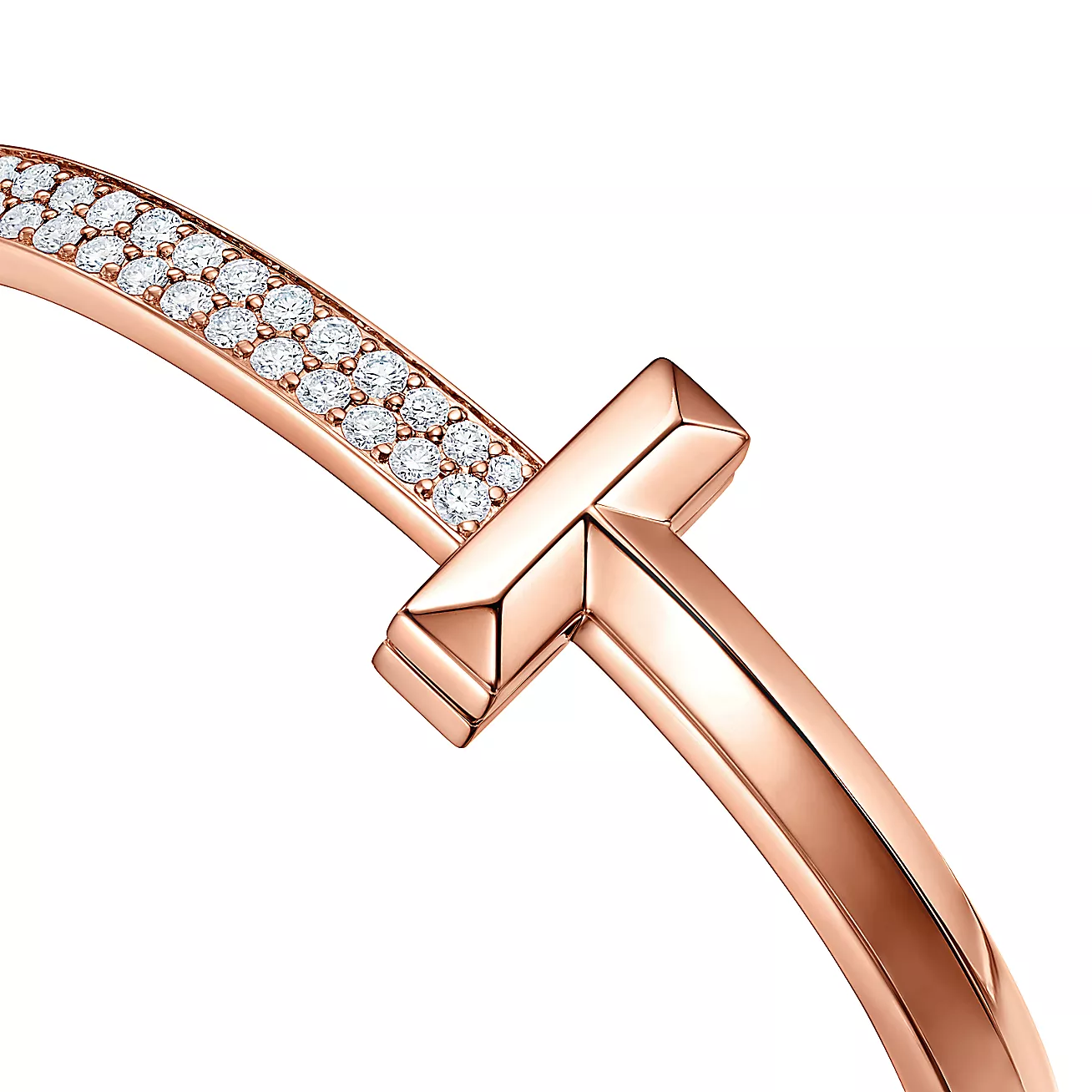 T1 hinged bracelet 18-karat rose gold, wide--GaiYalun