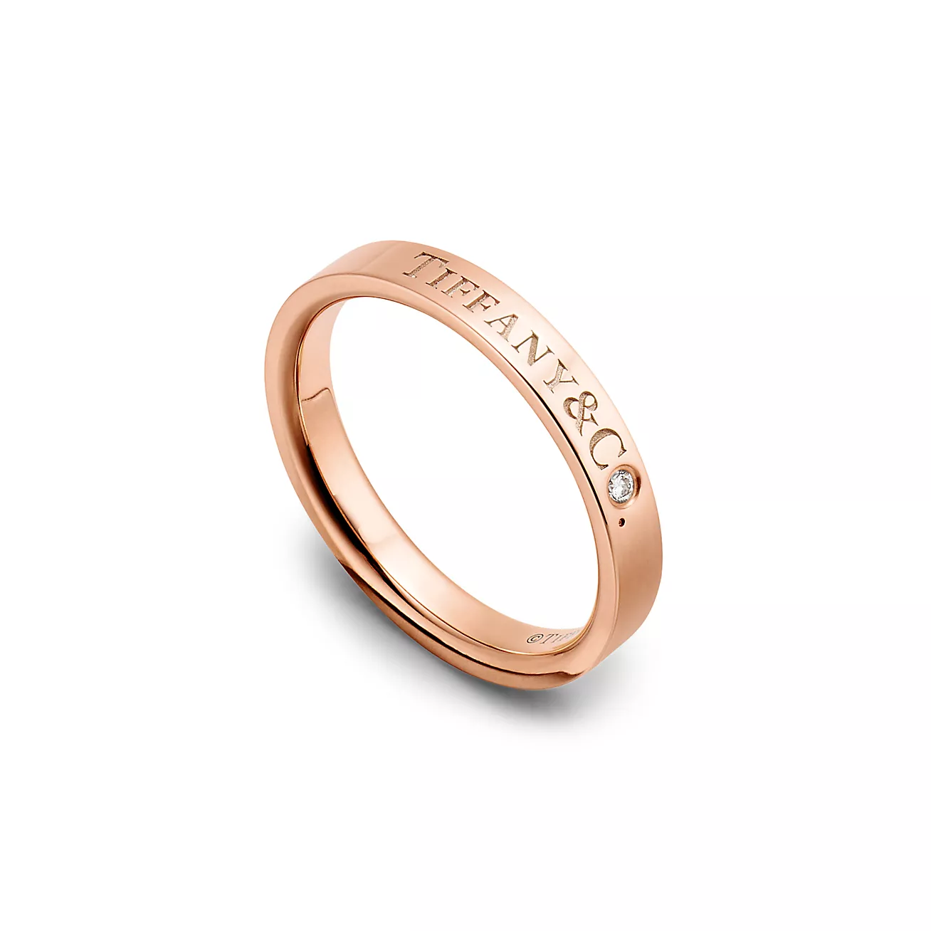 Tiffany & Co.® ring 18K Rose Gold with Diamonds--GaiYalun