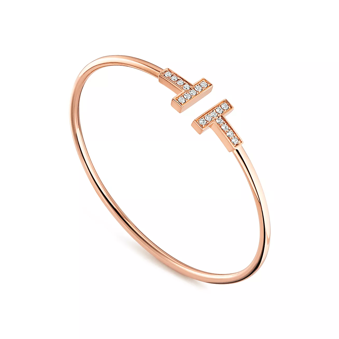 coil bracelet 18K Rose Gold with Diamonds--GaiYalun