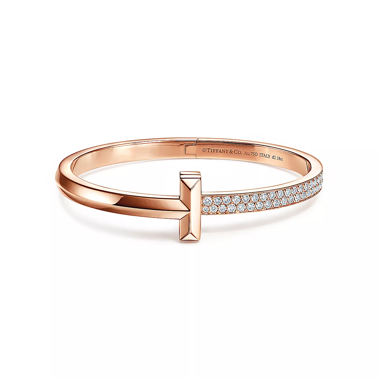 T1 hinged bracelet 18-karat rose gold, wide--GaiYalun