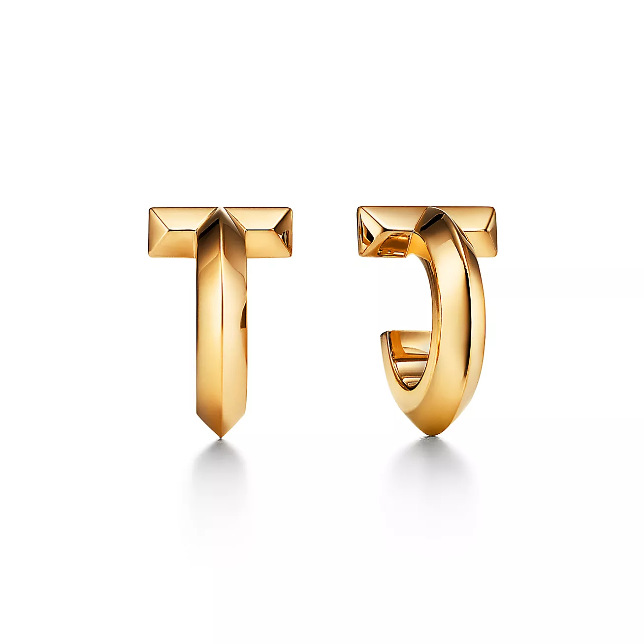 T1 Hoop Earrings 18K gold--GaiYalun