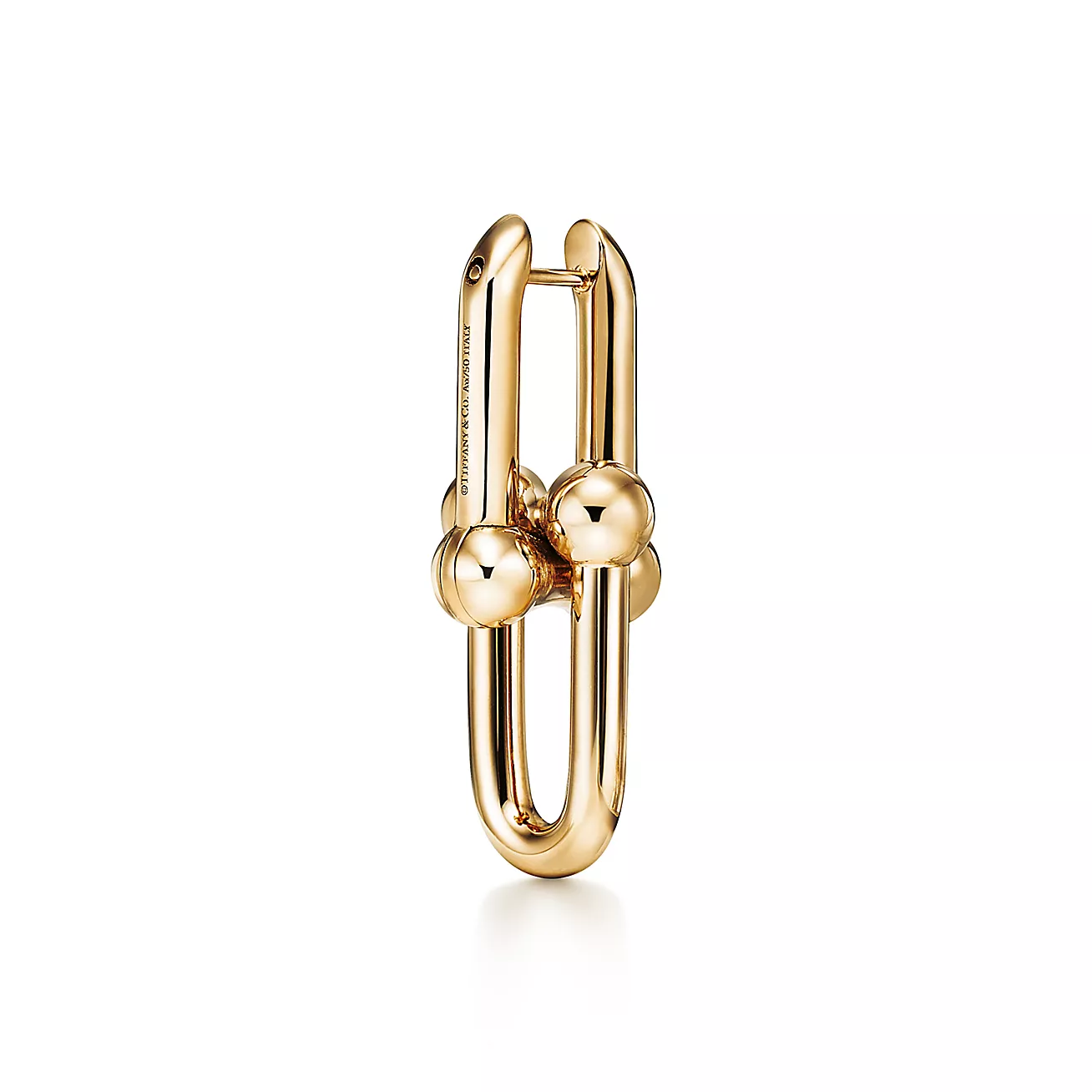 Large Chain Link Earrings 18K gold--GaiYalun