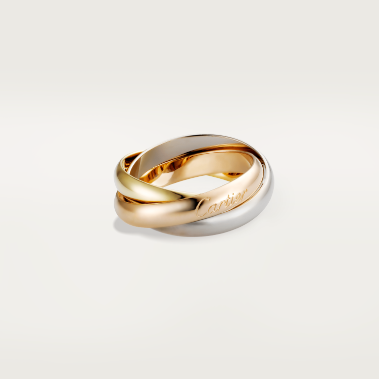 TRINITY RING, CLASSIC 18K White Gold, 18K Yellow Gold, 18K Rose Gold--GaiYalun