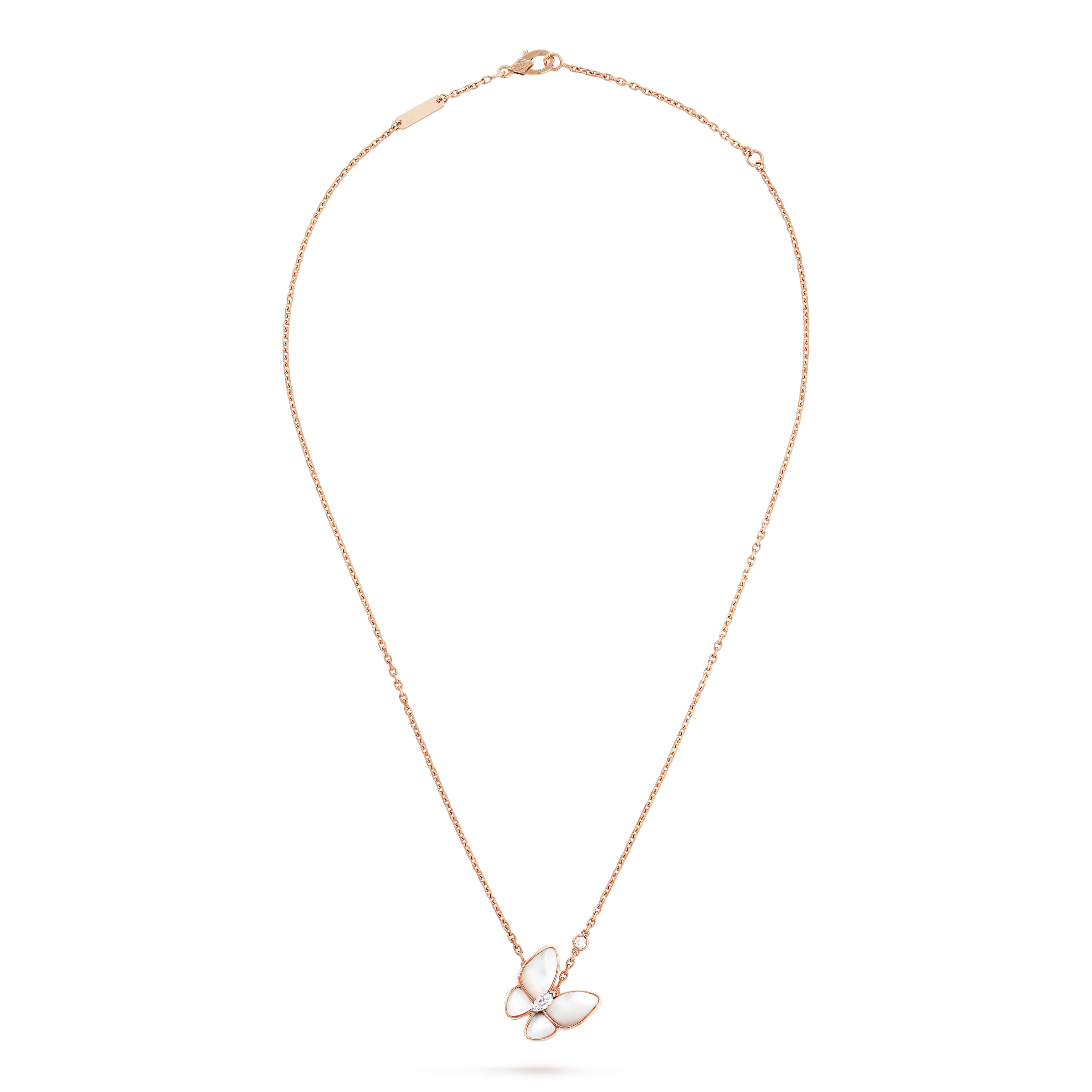 Van Cleef & Arpels Two Butterfly Pendant Necklace--GaiYalun