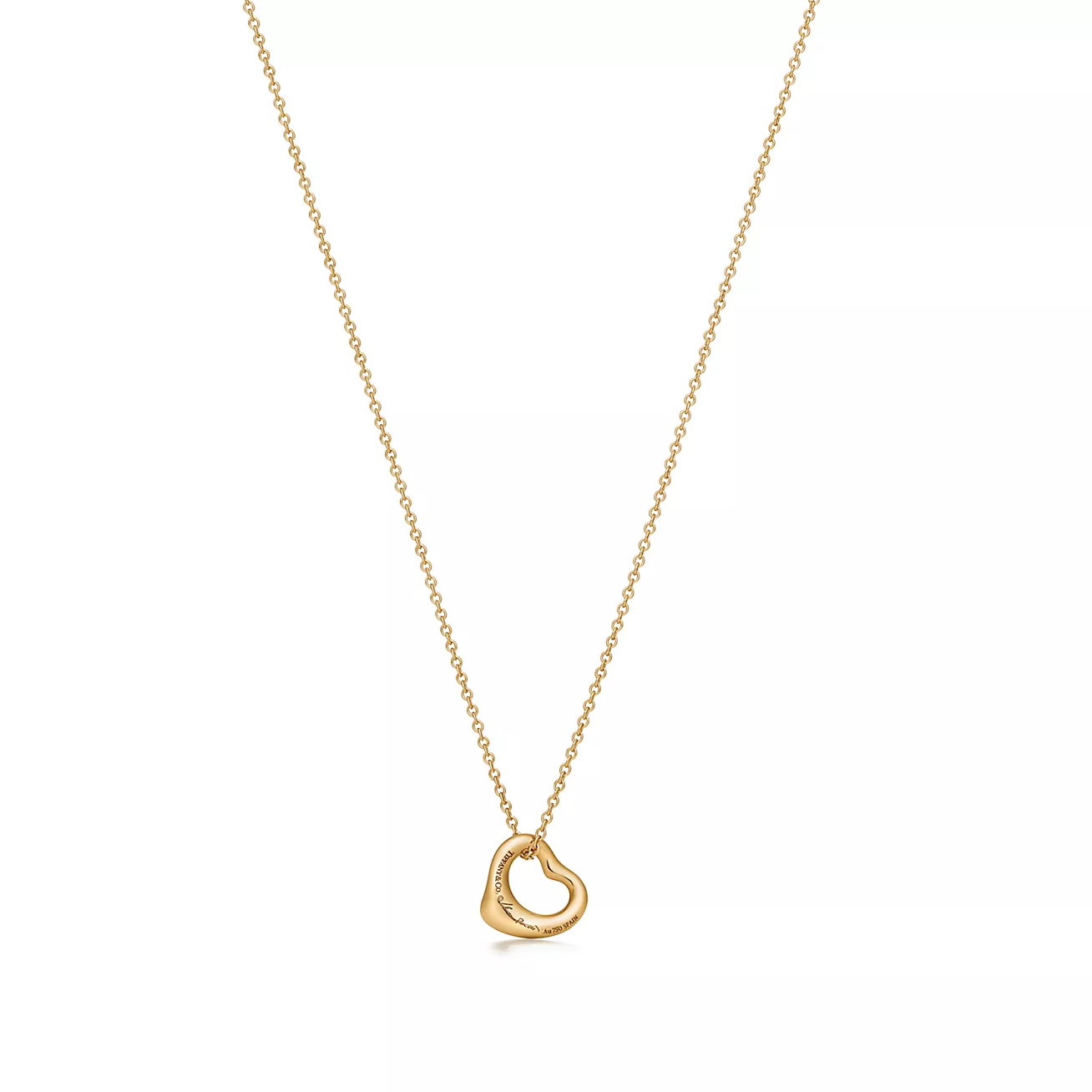18ct Gold and Diamond Open Heart Necklace--GaiYalun