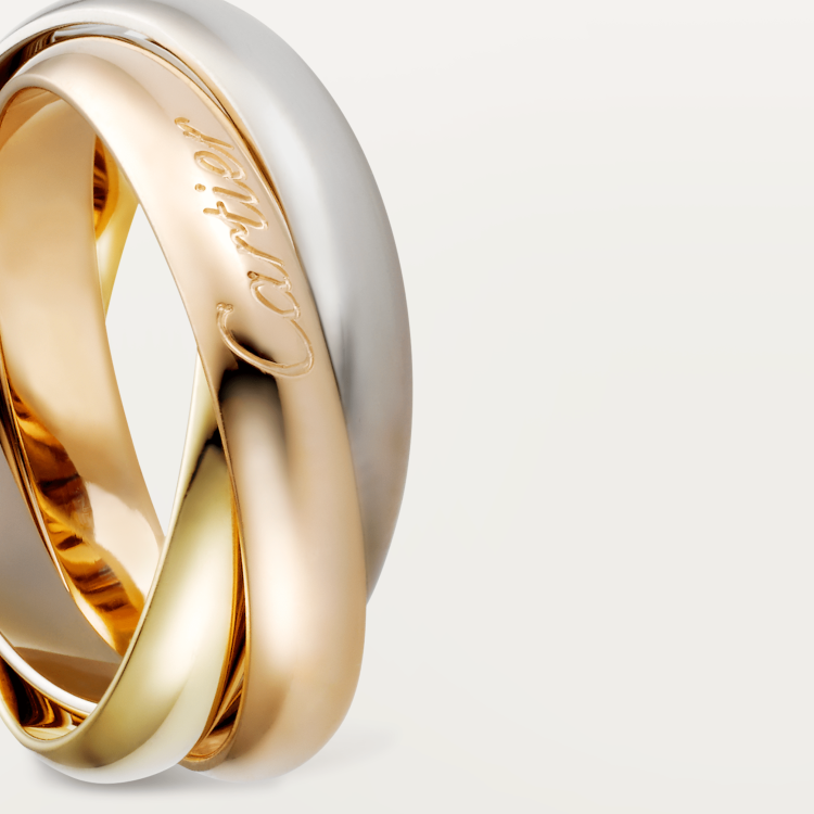 TRINITY RING, CLASSIC 18K White Gold, 18K Yellow Gold, 18K Rose Gold--GaiYalun