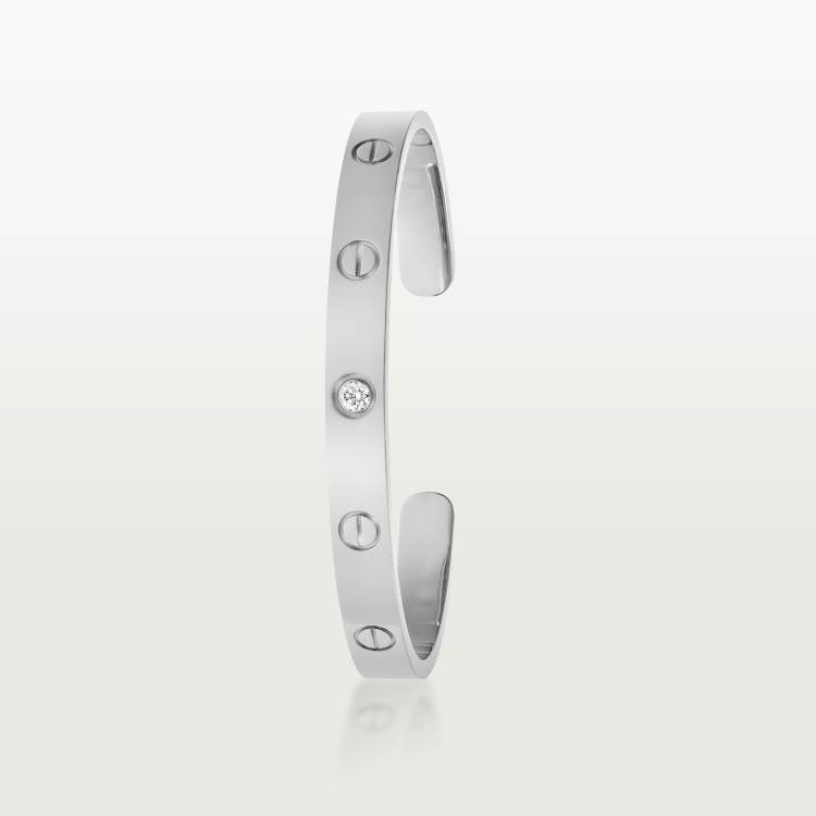 LOVE bracelet set with 1 diamond 18K white gold--GaiYalun