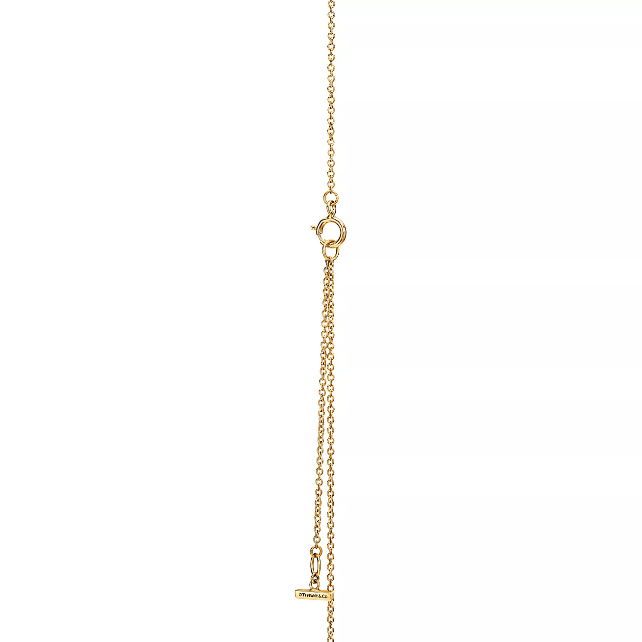 Diamond and Mother-of-Pearl Hoop Necklace 18K gold--GaiYalun