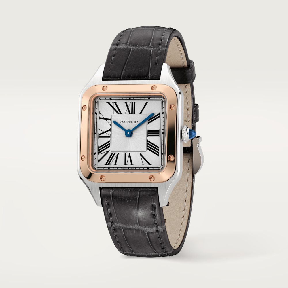 SANTOS-DUMONT Watch Small Model Rose Gold - Steel Quartz--GaiYalun