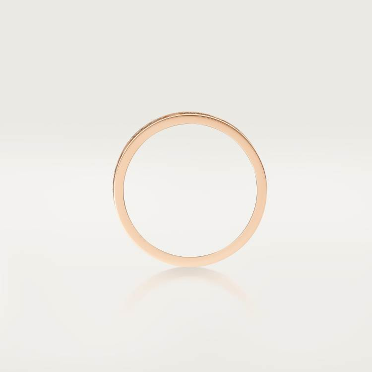 LOVE wedding ring set with diamonds in 18K rose gold--GaiYalun
