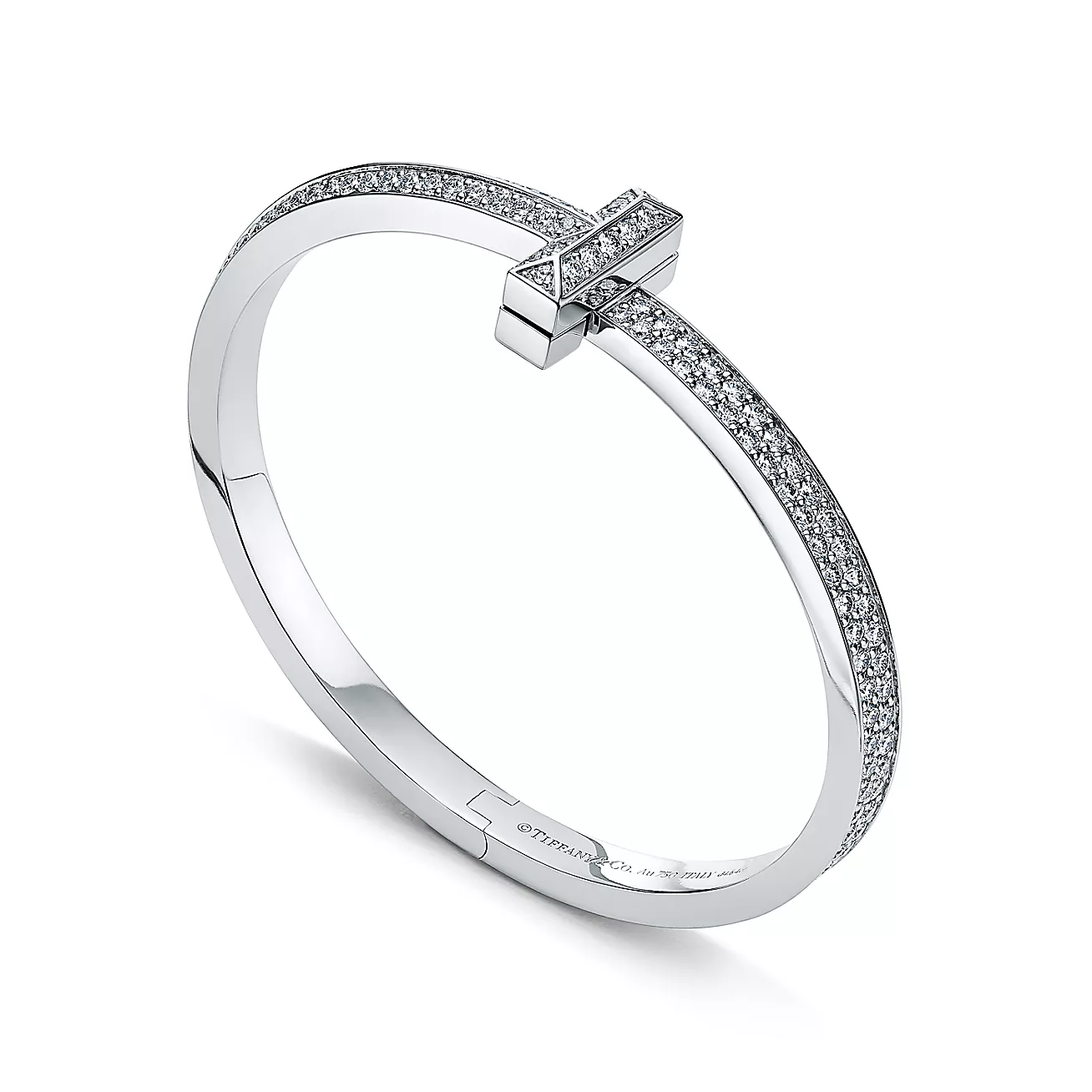 T1 Diamond Wide Bracelet 18K white gold--GaiYalun