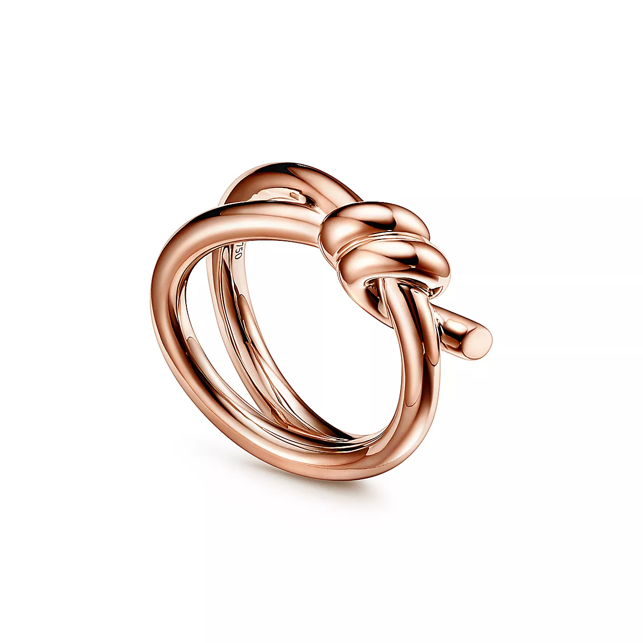 Tiffany Knot double row ring 18K rose gold--GaiYalun