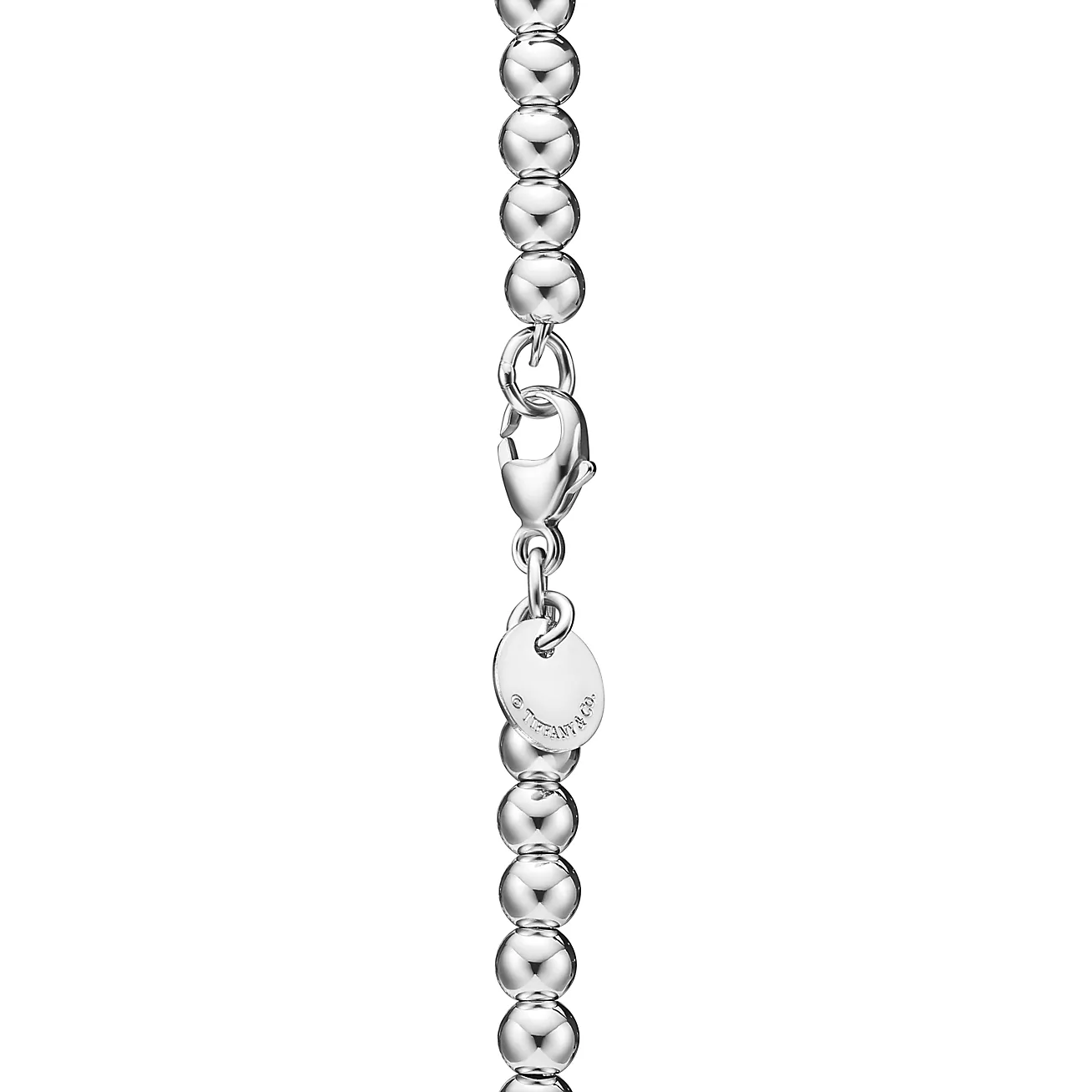 Heart Tag Bead Bracelet Sterling Silver and 18-karat Rose Gold--GaiYalun