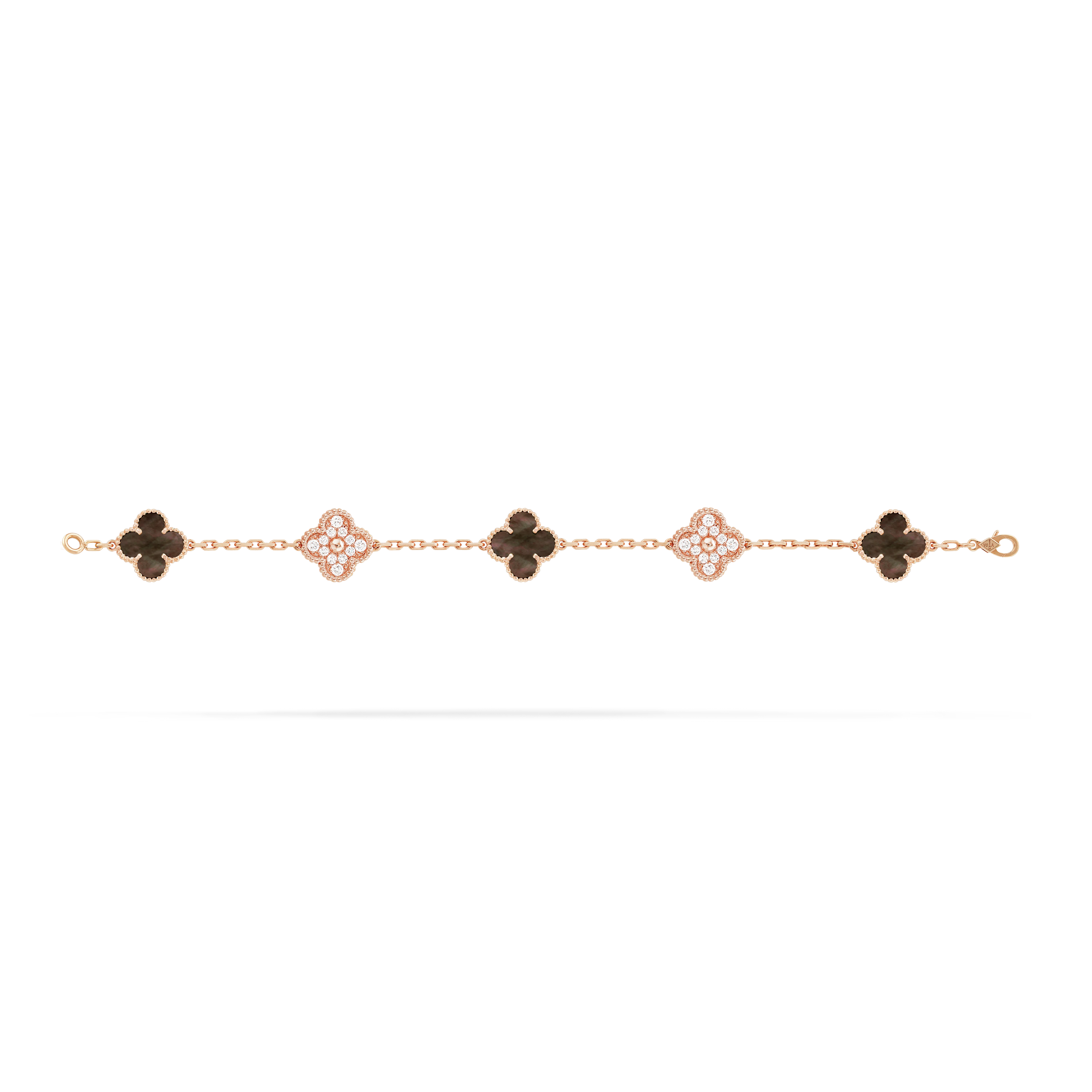 Van Cleef & Arpels Vintage Alhambra bracelet, 5 lucky four-leaf motifs--GaiYalun