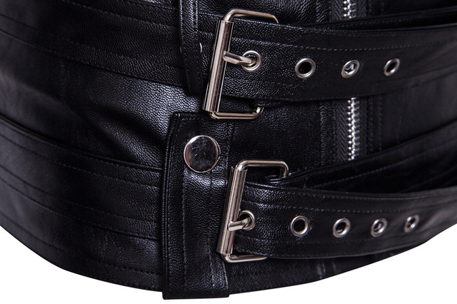 Spring Zipper Punk Jacket Motorcycle PU Leather Jacket Men