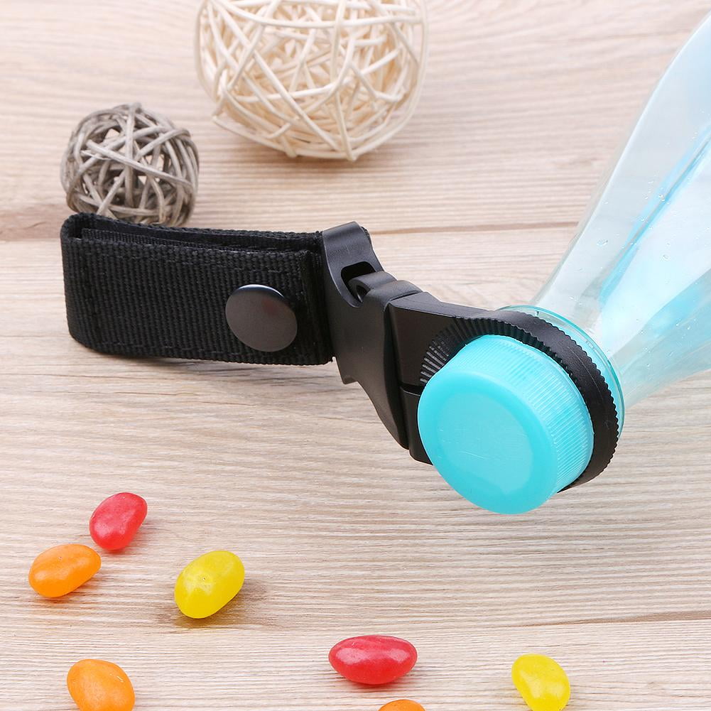 3Pcs Nylon Webbing Buckle Water Bottle Holder Clip Climb Carabiner Belt